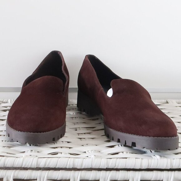 Easy Spirit Brown Suede Leather Lug Sole Low Heel Loafers Slip-on Orthotic Shoes - Picture 11 of 16